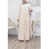 Fluid and long bohemian flared dress perfect for veiled women spring/summer 