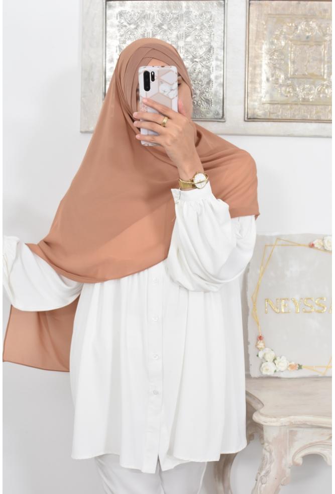 Hijab préformé double croisé