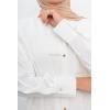 Langes weißes Oversize-Hemd