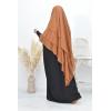 Khimar long 3 voiles mousseline hijab légiféré