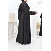 Black flared abaya for veiled women