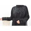 Abaya Dubaï noire évasée pour femme voilée