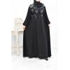 Abaya noire ample femme voilée