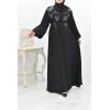 Abaya noire ample femme voilée