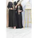 Abaya Mädchen Kaftan-Stil Marwaa black