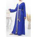 Abaya mother or daughter style caftan Intissar Blue jean