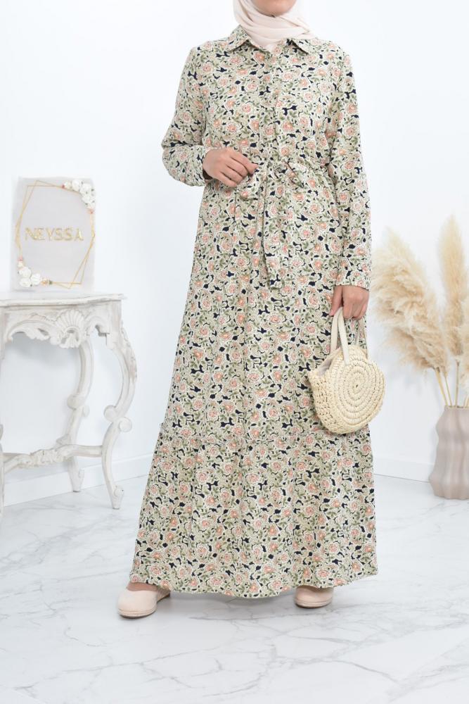 Modest Fashion floral maxi dress