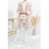 Long fur jacket Beige