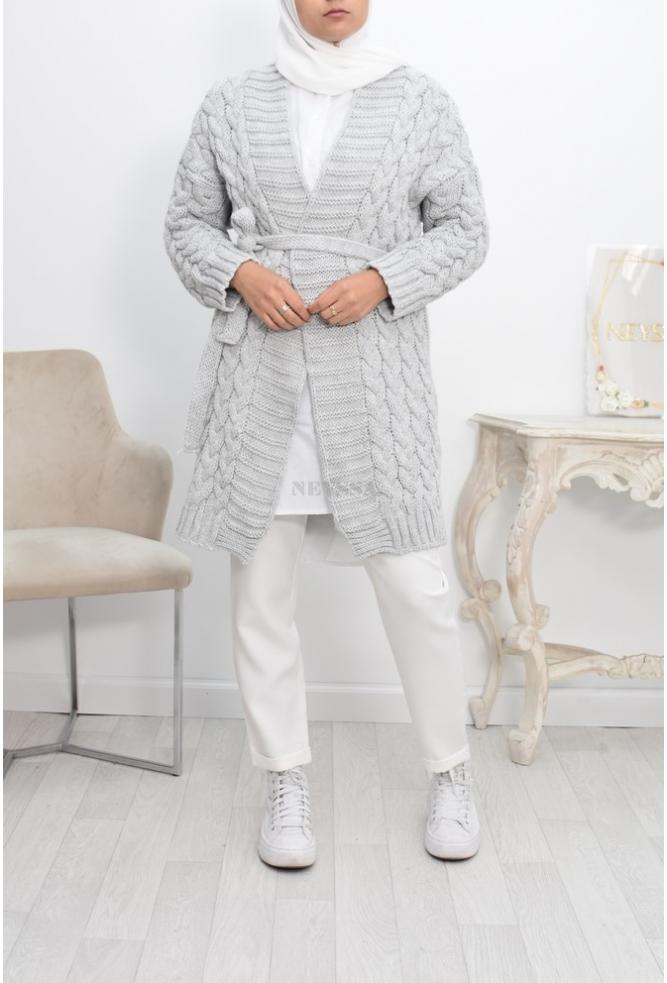 gilet maille oversize
