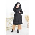 Women's long hooded jacket Alaska black