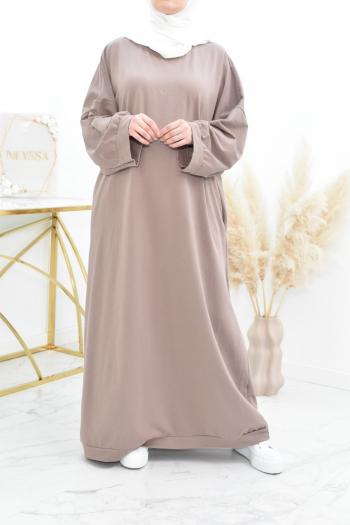 Lâche Solide Manches Musulmane Robes Longues Hommes O-Neck Habit de Prière Robe Moyen-Orient Vêtements Kaftan Robe S-3XL 