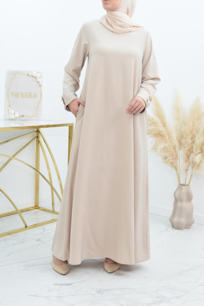Abaya évasée neyssa shop pas cher