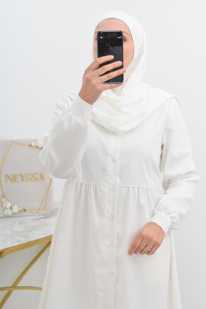 Hijab, muslin hood and integrated bonnet 