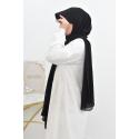 Hijab casquette mousseline bonnet intégré