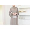 Abaya Dubai taupe Puffärmel Perlen Neyssa Shop