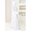 Abaya kimono Dubai white 3 pieces Neyssa shop