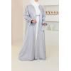 Abaya Dubai kimono pearl gray Neyssa shop