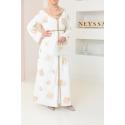 Abaya caftan Nihad blanc cassé