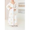 Abaya caftan Nihad blanc cassé