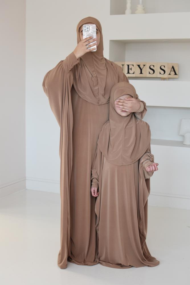 Mutter- oder Tochter-Gebetskleid Soujoudâat Camel Neyssa shop