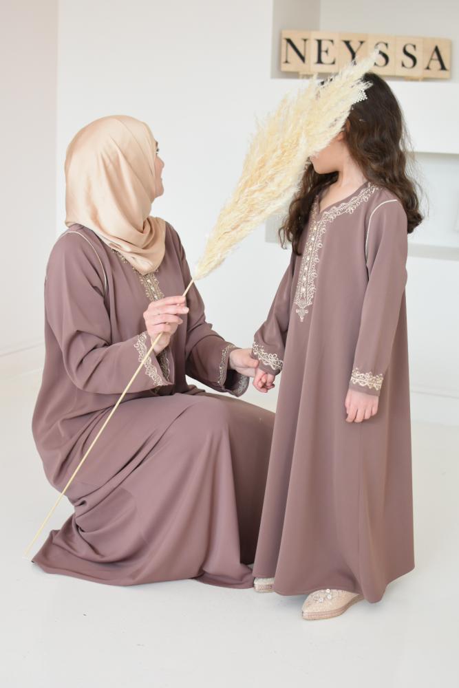 Abaya für Mutter oder Mädchen in Wassergrün Neyssa shop