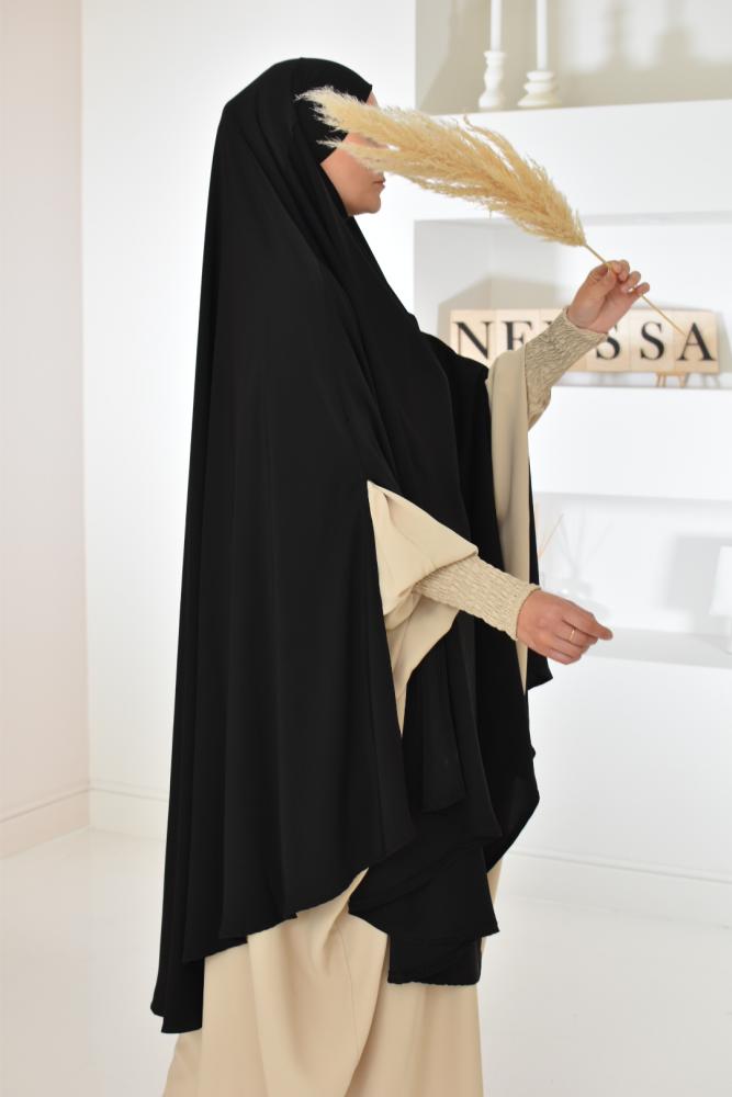 Long silk Khimar from Medina with slit Umm Abdurrahman