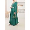 Ihssane embroidered long dress green