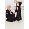 Abaya Eid im Stil eines marokkanischen Kaftans Joud schwarz