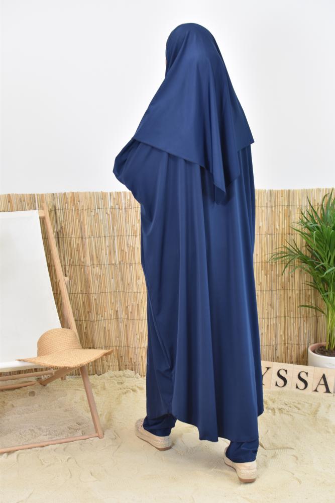 Jilbab of bath Neyssa blue night swimsuit legislated