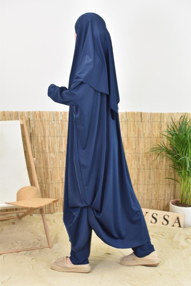 Jilbab de bain Neyssa bleu nuit maillot légiféré