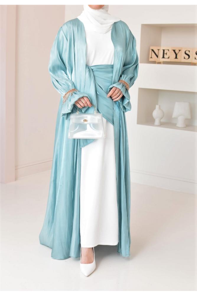 Abaya kimono verschleierte Frau