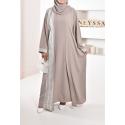 Ensemble Abaya Dubai ibtissem taupe