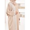 Abaya Dubai ibtissem beige set