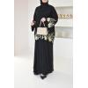 Abaya Dubaï Anissâh NOIRE et OR