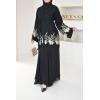 Abaya Dubaï Anissâh NOIRE et OR