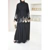 Abaya Dubaï Anissâh NOIRE et OR