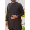 2-piece Pakistani Qamis Linen Black