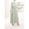 GREEN Daphné patterned maxi dress