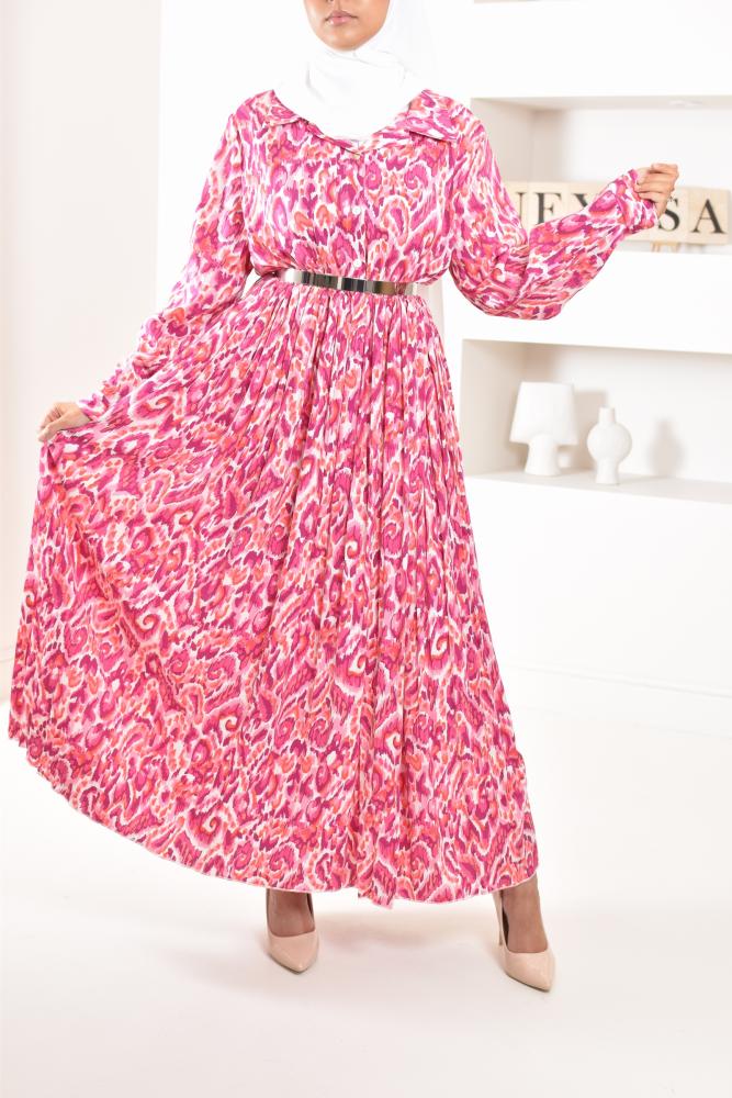 Langes Kleid mit Muster ROSE Daphne