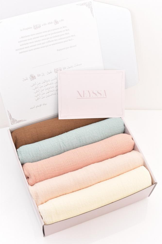 Coffret hijab coton froissé ROMANCIA