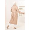 Trench long similicuir Beige