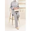 Women's woven knit set SELMA Heather grey