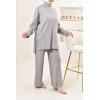 Women's woven knit set SELMA Heather grey