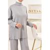 Women's woven knit set SELMA Heather grey