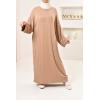 Dolia oversized chubby-knit abaya