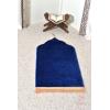 Thick velvet oriental prayer rug for children