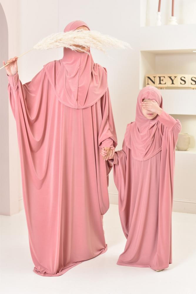 Mother or daughter prayer dress Soujoudâat Soft pink