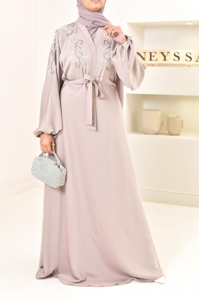 Abaya Umbrella Dubaï vieux rose