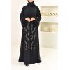 Abaya Dubaï évasée noir Neyssa shop