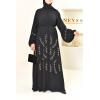 Abaya Dubaï flared black Neyssa Shop